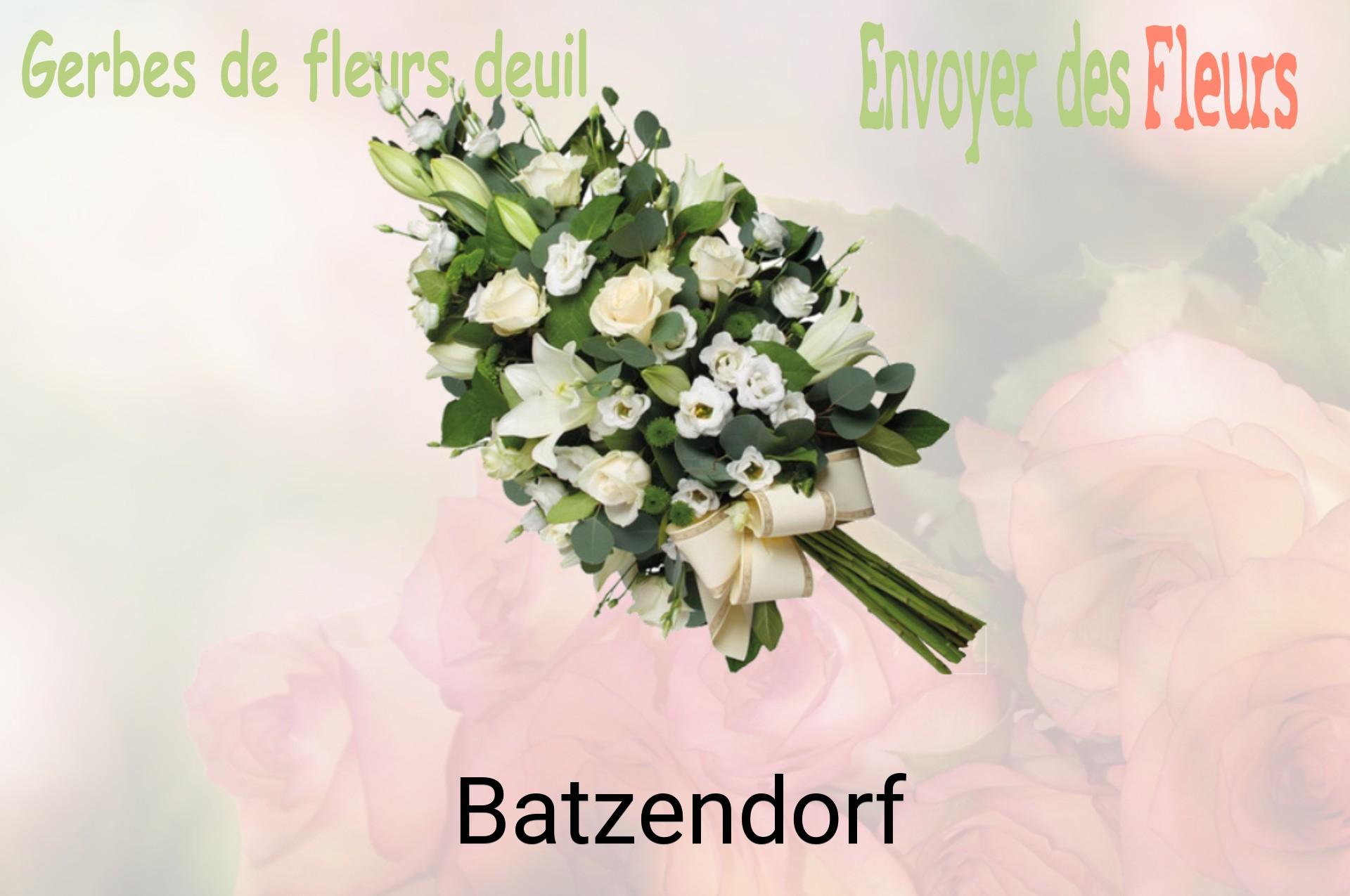 Gerbe de fleurs de deuil livrée à Batzendorf